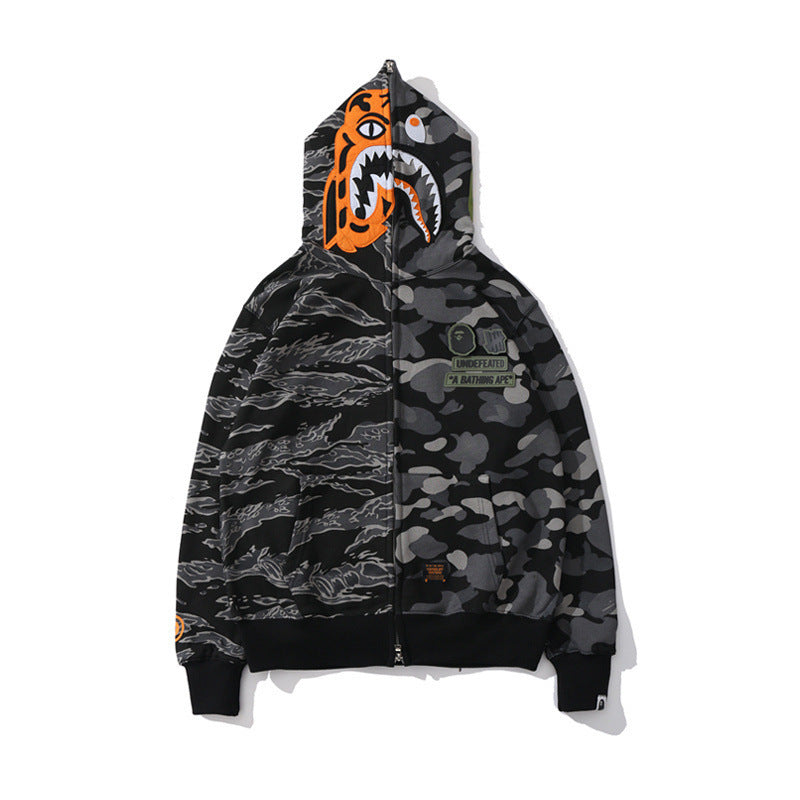 3D Shark Head Hoodie with Zipper