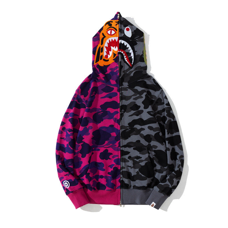 3D Shark Head Hoodie with Zipper