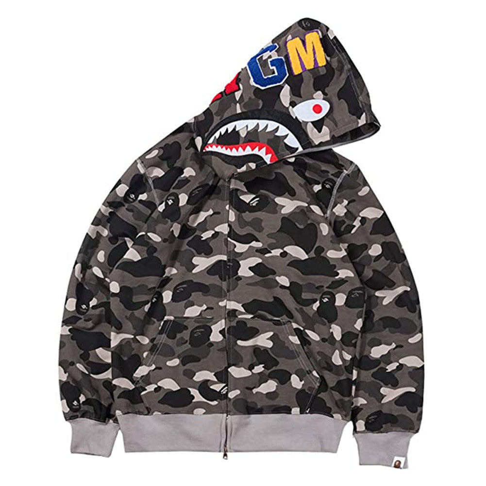 3D Shark Head Hoodie with Zipper