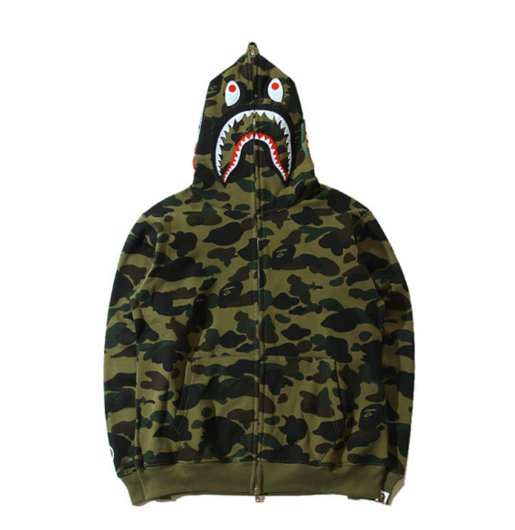 3D Shark Head Hoodie with Zipper
