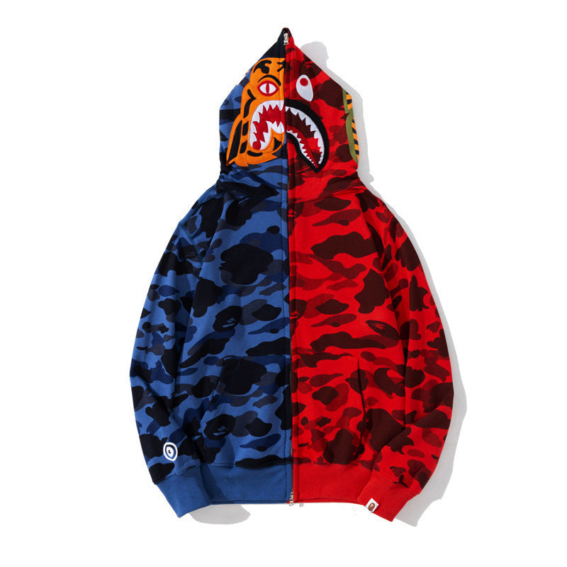 3D Shark Head Hoodie with Zipper