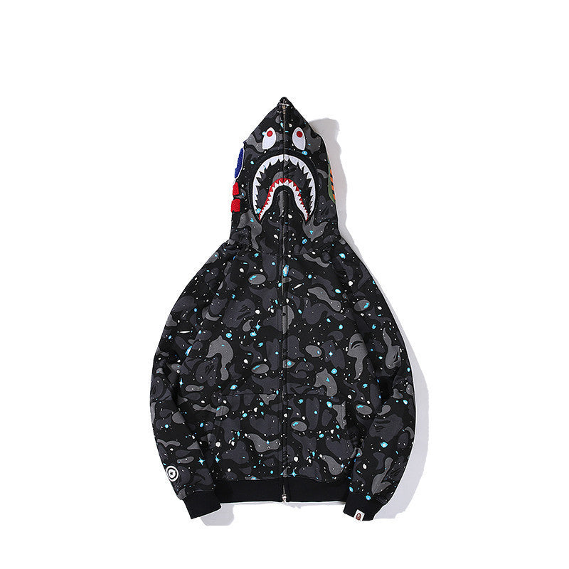 3D Shark Head Hoodie with Zipper