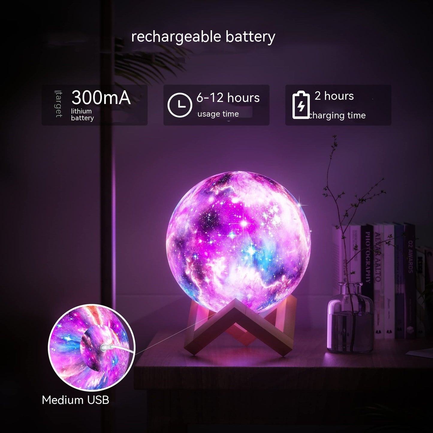 3D LED Moon Light Galaxy night light