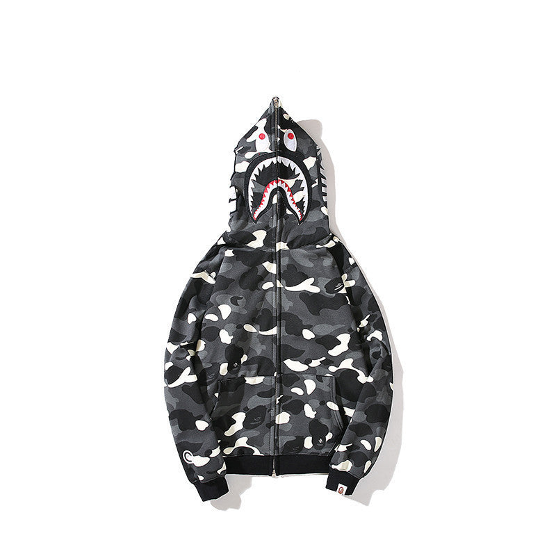 3D Shark Head Hoodie with Zipper