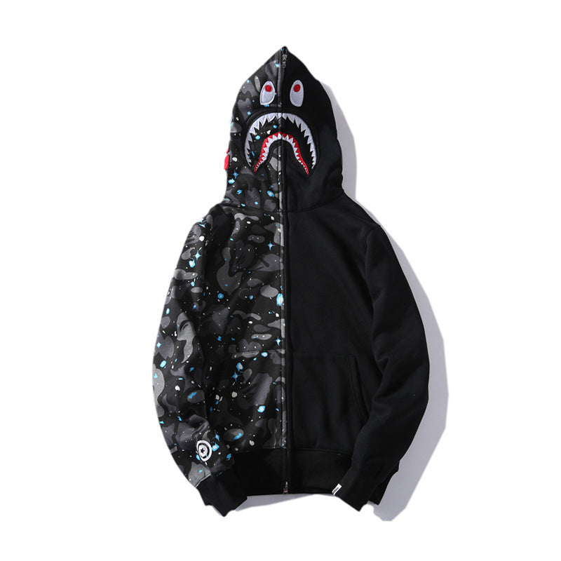 3D Shark Head Hoodie with Zipper
