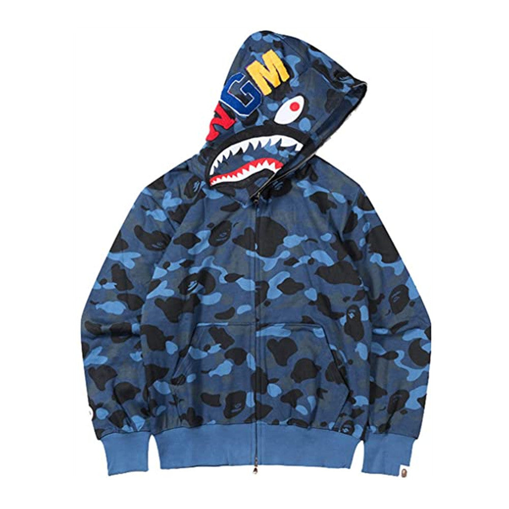 3D Shark Head Hoodie with Zipper