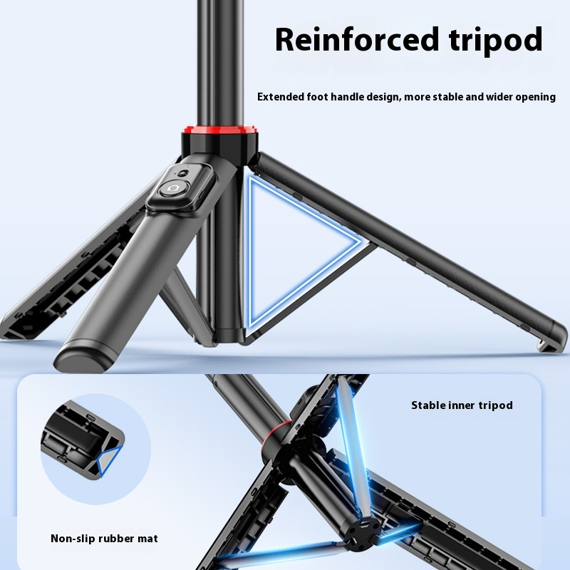 3-in-1 Selfie Stick Tripod Stand with Ring Light & Bluetooth
