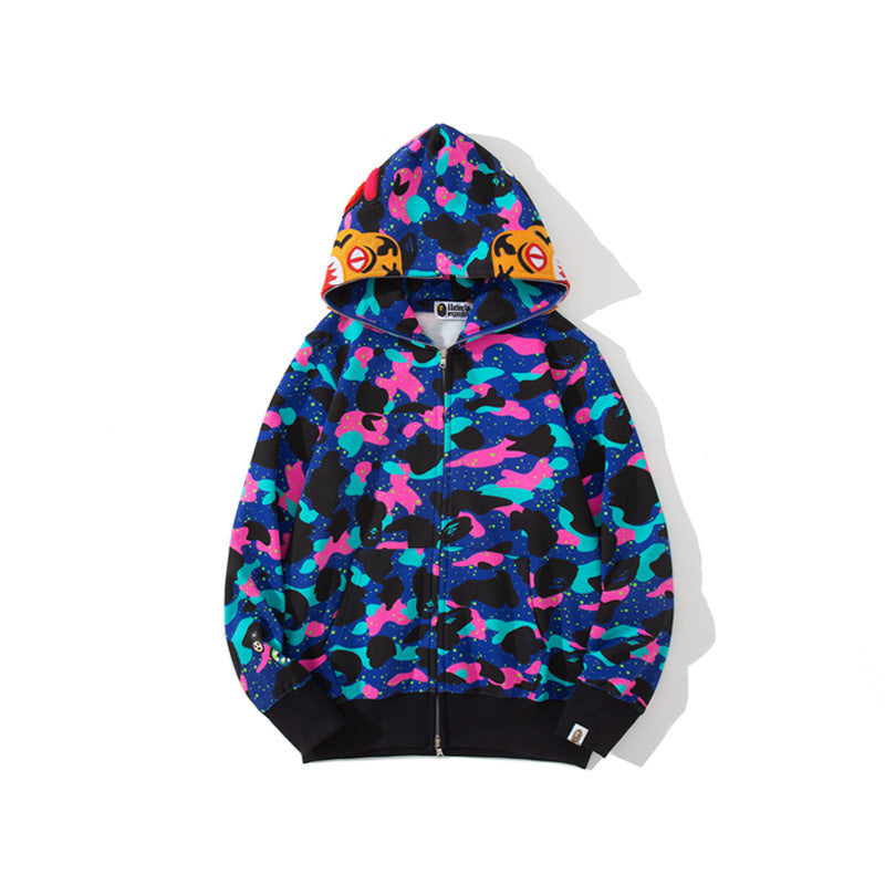 3D Shark Head Hoodie with Zipper