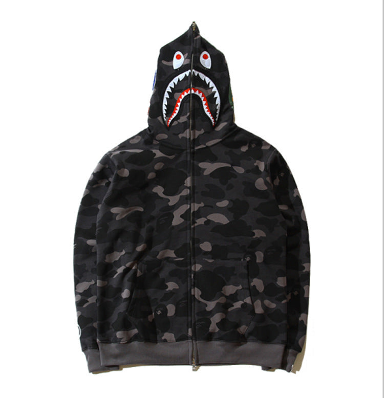 3D Shark Head Hoodie with Zipper