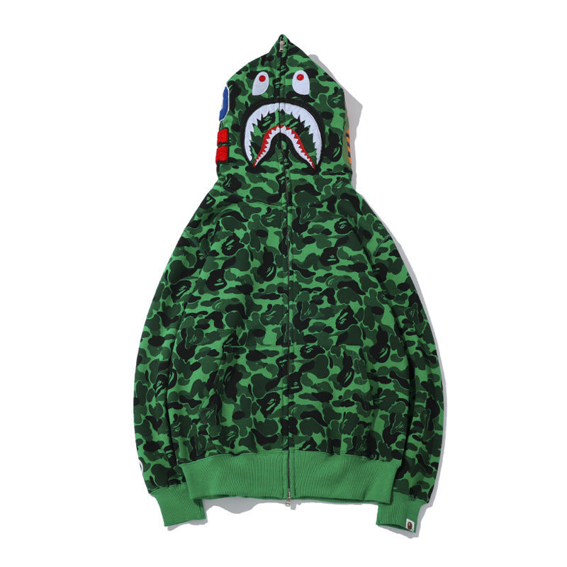 3D Shark Head Hoodie with Zipper