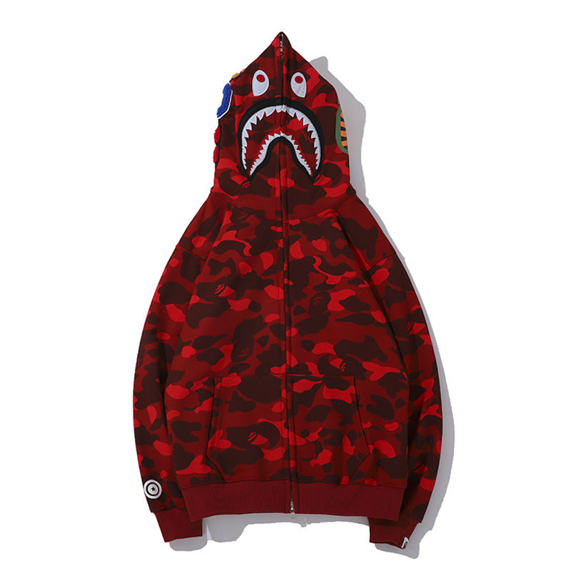 3D Shark Head Hoodie with Zipper