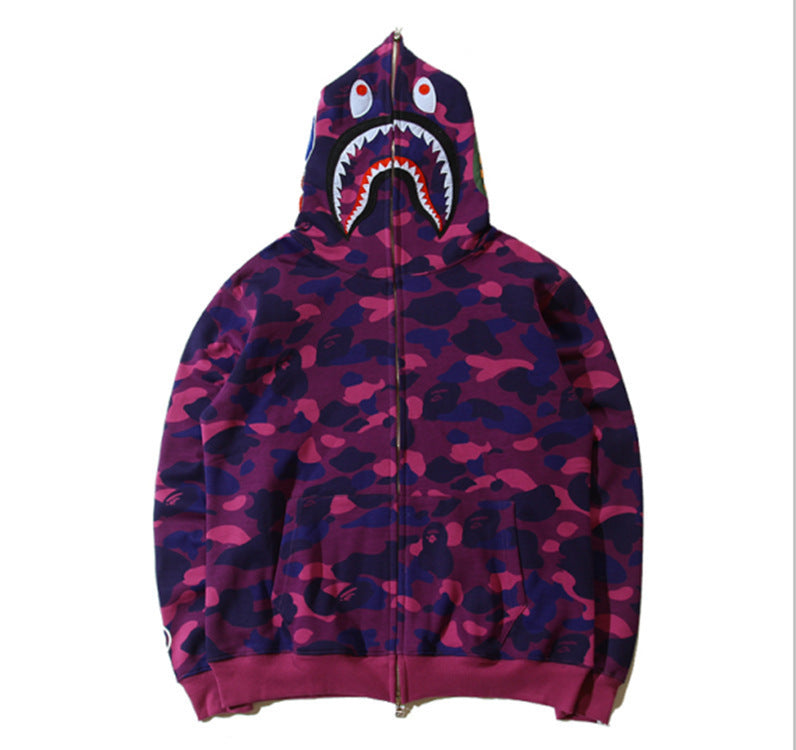 3D Shark Head Hoodie with Zipper