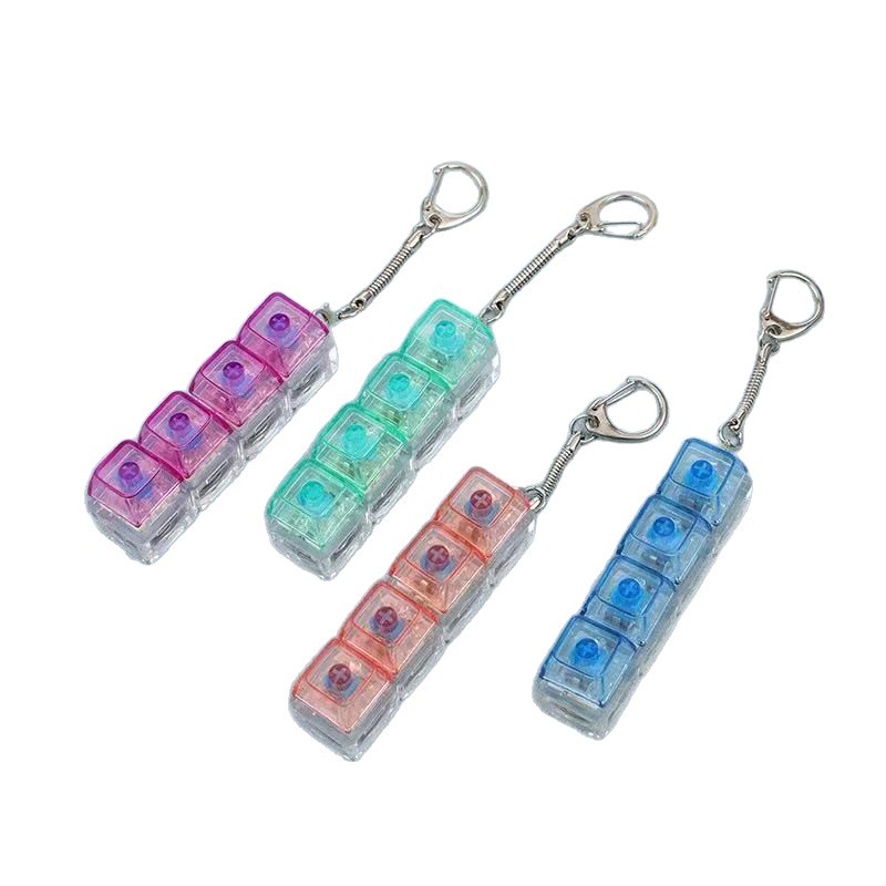 Decompression Mechanical Keyboard With Light Pressing Keychain