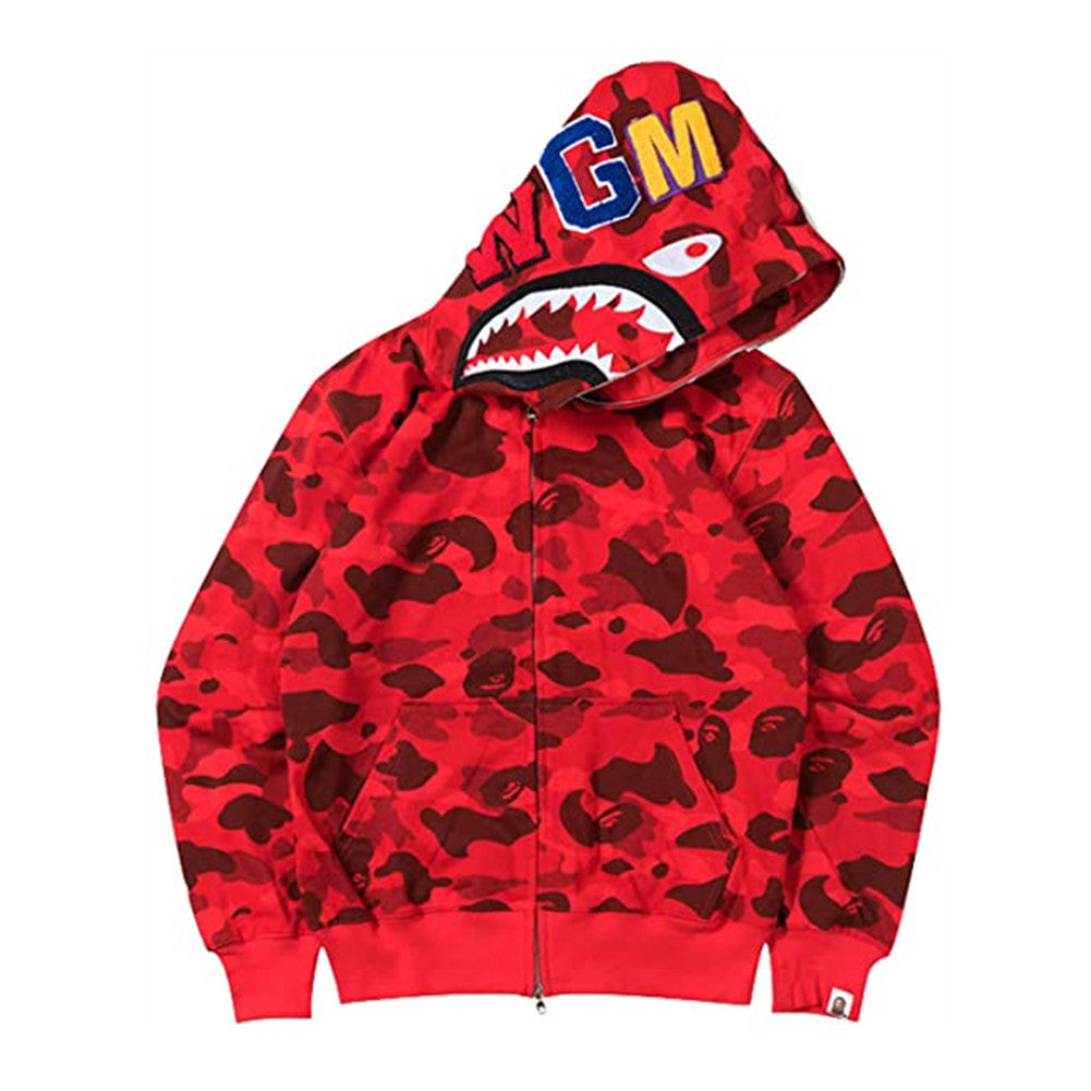 3D Shark Head Hoodie with Zipper