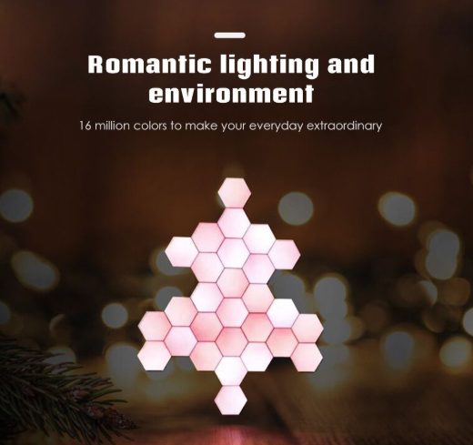 Smart Voice/motion Controlled Hexagon Decorative LED Light