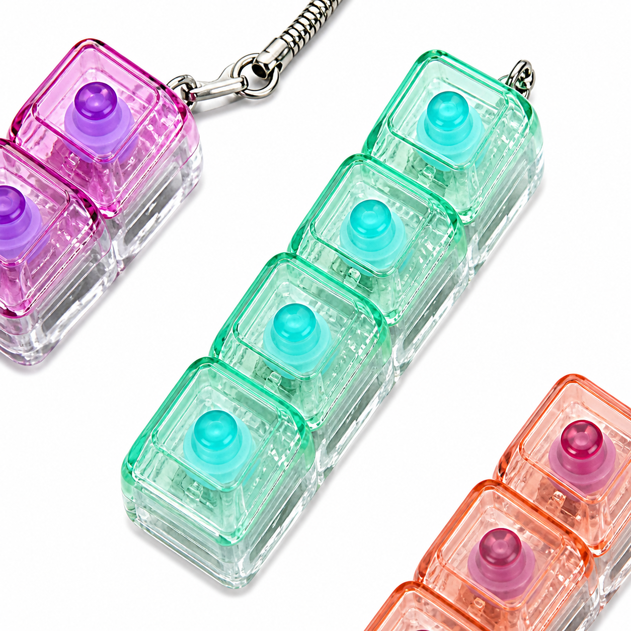 Decompression Mechanical Keyboard With Light Pressing Keychain
